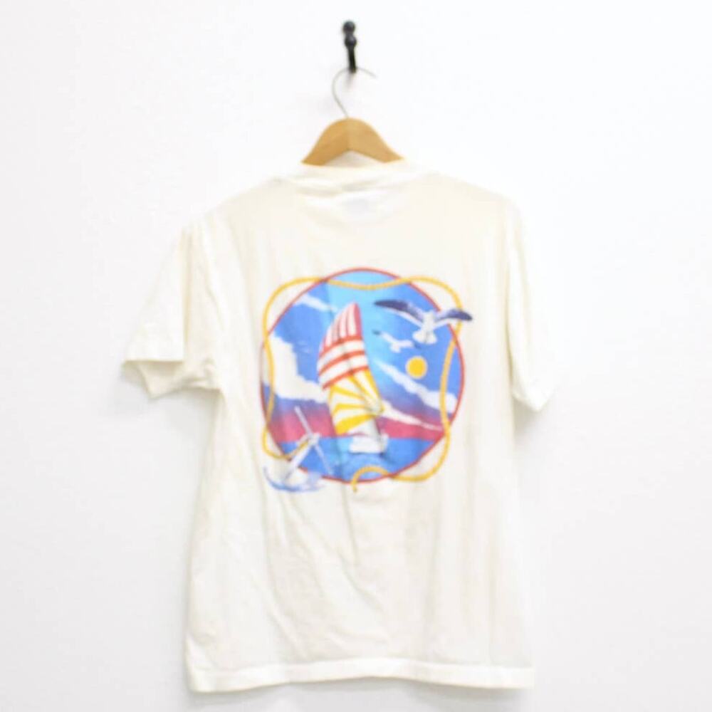 Vintage 80s Ocean City Maryland White Beach Souvenir T-Shirt Men’s Medium